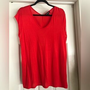 Trouvé red modal sleeveless tee. Size L
